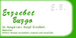 erzsebet buzgo business card