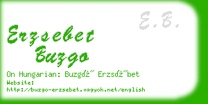 erzsebet buzgo business card